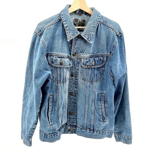 Vintage 1990s Lee Blue Denim Classic Trucker Jacket